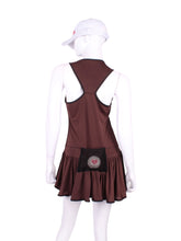 Load image into Gallery viewer, The Sandra Dee Dress offers a playful, fun, and very flirty look.  The skirt is cut like a don't and the back is racer-shaped for a sporty yet very feminine look.  This style is a very flattering deep scoop neckline.  The fabric is so so soft - and is best worn with a cross-backed bra such as our U Bra.