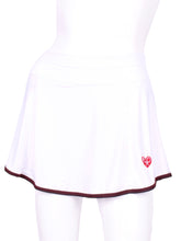 Load image into Gallery viewer, Gladiator Skirt White With Black Binding And Red Stitching