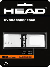 Load image into Gallery viewer, The Head HydroSorb Tour Replacement Tennis Grip has a built-in twin-channel system that provides the best in comfort and air flow. There is also a high-tack elastomer surface to ensure a firm grip at all times. Extra large perforations are in place for enhanced sweat absorption. Get a grip on your game with the Head Hydrosorb Tour Replacement Tennis Grip!