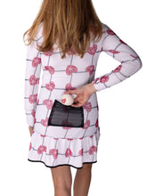 Load image into Gallery viewer, The Monroe Dress offers a little more coverage around the chest and the arms, but delicately shows your feminine curves. Our dress is fitted, and flares out at the skirt. It is perfect for tennis, running and golf, and of course, a trip to your after-court party with your friends. It was designed for confident women like you!