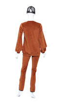 Load image into Gallery viewer, Long Sleeve Warm Up Top - Mocha Velvet
