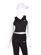 Load image into Gallery viewer, This is my top with the least coverage. Aptly named the Tiny Tank! It has a deep scoop neckline and strappy cross back. (If you have boobs....it WILL show your sports bra - if you wear one that is....)