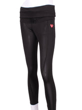 Load image into Gallery viewer, Roll Down Leg Lengthening Leggings Black With Back Pocket