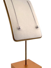 Load image into Gallery viewer, Tennis Ball + Chain Drop Earrings Solid Gold Jewelry