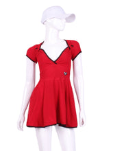 Load image into Gallery viewer, The Adeline Dress offers a playful, fun, and very flirty look. Offers a sweetheart neckline, empire waist and flowing A-line skirt. It is perfect for tennis, running and golf (with our Leg Lengthening Leggings), and of course, a trip to your after-court party with your friends. It was designed for confident women like you!