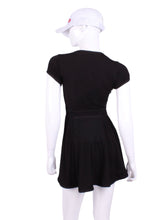Load image into Gallery viewer, The Adeline Dress offers a playful, fun, and very flirty look. Offers a sweetheart neckline, empire waist and flowing A-line skirt. It is perfect for tennis, running and golf (with our Leg Lengthening Leggings), and of course, a trip to your after-court party with your friends.