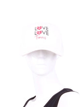 Load image into Gallery viewer, White Faux Suede LLT Logo Hat - Love Love Tennis Luxury Boutique Pro Shop Apparel Women Men Beverly Hills