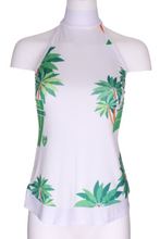 Load image into Gallery viewer, Court + Palm Trees Halter Top - I LOVE MY DOUBLES PARTNER!!!