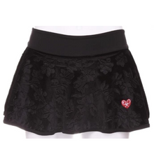Load image into Gallery viewer, Flower Velvet LOVE “O” Tennis Skirt - I LOVE MY DOUBLES PARTNER!!!