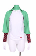 Load image into Gallery viewer, Green + Black Scarf Vest (Reversible) - I LOVE MY DOUBLES PARTNER!!!