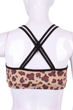 Load image into Gallery viewer, Leopard LOVE “U” Bra - I LOVE MY DOUBLES PARTNER!!!