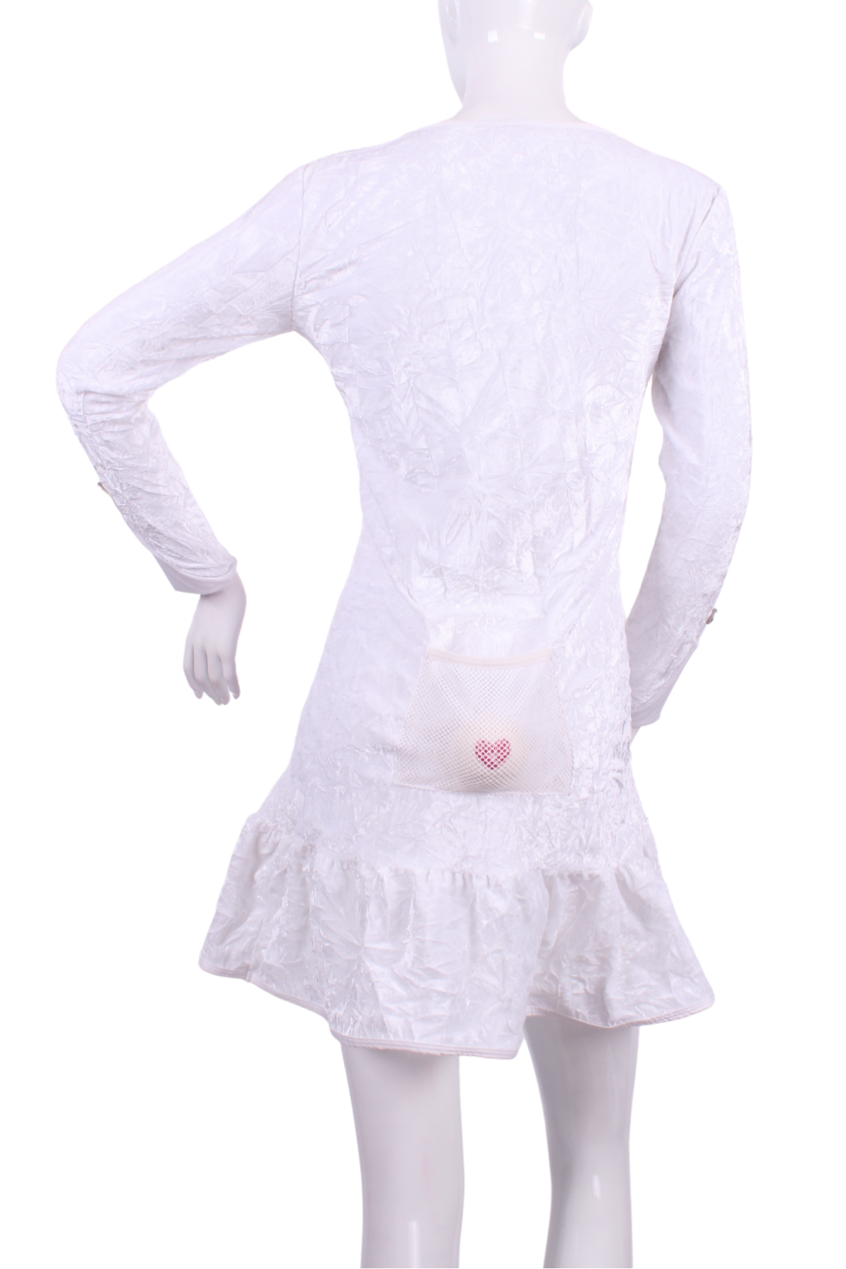 knee length dresses for ladies Forever Her Long Sleeve Mini Dress White main image 1