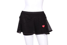 Load image into Gallery viewer, Fishnet Triangle over Coloured Shorties - I LOVE MY DOUBLES PARTNER!!!