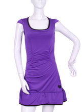 Load image into Gallery viewer, The Purple Monroe Tennis Dress With Ruching - I LOVE MY DOUBLES PARTNER!!!