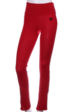 Load image into Gallery viewer, Solid Red Leg Lengthening Warm Up Pants - I LOVE MY DOUBLES PARTNER!!!
