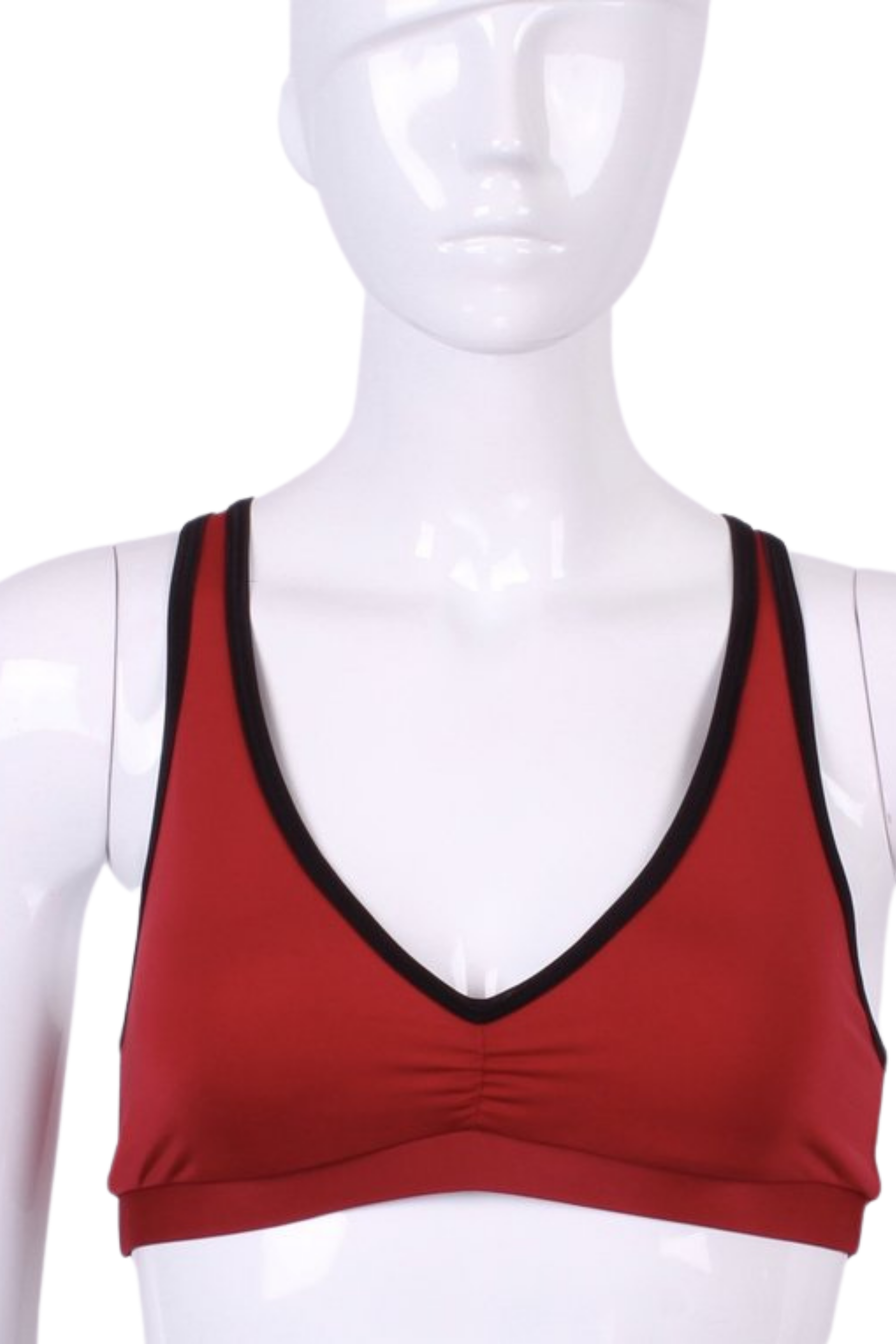 Solid Red Love "V" Bra Sports Bra Red Sports Bra Tennis Bras