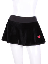 Load image into Gallery viewer, Solid Black Velvet Love "O" Skirt
