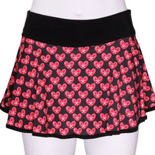 Load image into Gallery viewer, Mini Heart LOVE “O” Skirt on Black - I LOVE MY DOUBLES PARTNER!!!