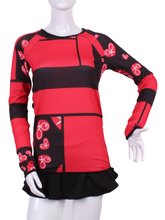 Load image into Gallery viewer, Print Open Back Long Sleeve Crew - I LOVE MY DOUBLES PARTNER!!!