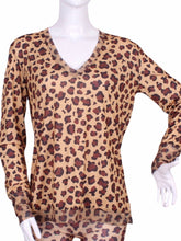 Load image into Gallery viewer, Leopard Long Sleeve Very Vee - I LOVE MY DOUBLES PARTNER!!!