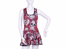Load image into Gallery viewer, Skull + Roses Sandra Dee Tennis Dress - I LOVE MY DOUBLES PARTNER!!!