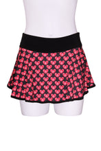 Load image into Gallery viewer, Mini Heart LOVE “O” Skirt on Black - I LOVE MY DOUBLES PARTNER!!!