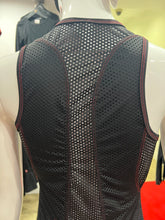 Load image into Gallery viewer, Andrea Dress Short Black Dimple With Red Stitching

