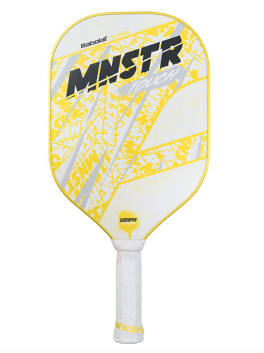 The Babolat MNSTR Touch is a lighter weight paddle in the Babolat MNSTR lineup. The lightweight allows for more manueverability on the court for quick hands. 