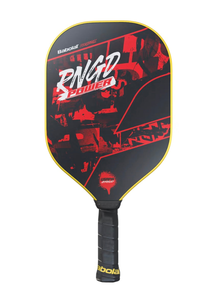 If you’re looking for controllable power, stability and accuracy from your paddle, the Babolat RNGD Power is a must try. A polymer core offers that sweet, soft touch to battle those classic dink rallies with stability and power. 
