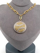 Load image into Gallery viewer, SHINE BRINGHT LIKE A DIAMOND!   This BIG Luxuries Diamond Tennis Ball Necklace with 195 diamonds and 3,3 karat Gold. ONLY BY LOVE LOVE TENNIS.
