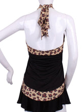 Load image into Gallery viewer, An elegant tennis blouse - silky soft - light - and quick drying breathable fabric.   The neck ribbon ties in a bow with an open back - and the shoulders are framed nicely for a sexy look.  Protect your neck and chest from the sun.
