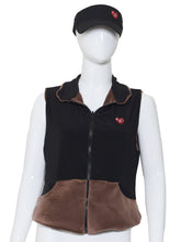 Load image into Gallery viewer, Milk Chocolate Velvet + Black Reversible Vest
