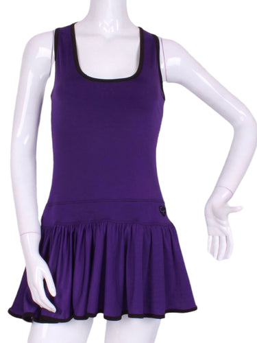 The Sandra Dee Dress offers a playful, fun, and very flirty look.  The skirt is cut like a donut and the back is racer-shaped for a sporty yet very feminine look.  This style is a very flattering deep scoop neckline.  The fabric is so so soft - and is best worn with a cross-backed bra such as our U Bra.
