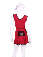Load image into Gallery viewer, Dark Red Mesh Angelina Court to Cocktails Tennis Dress
