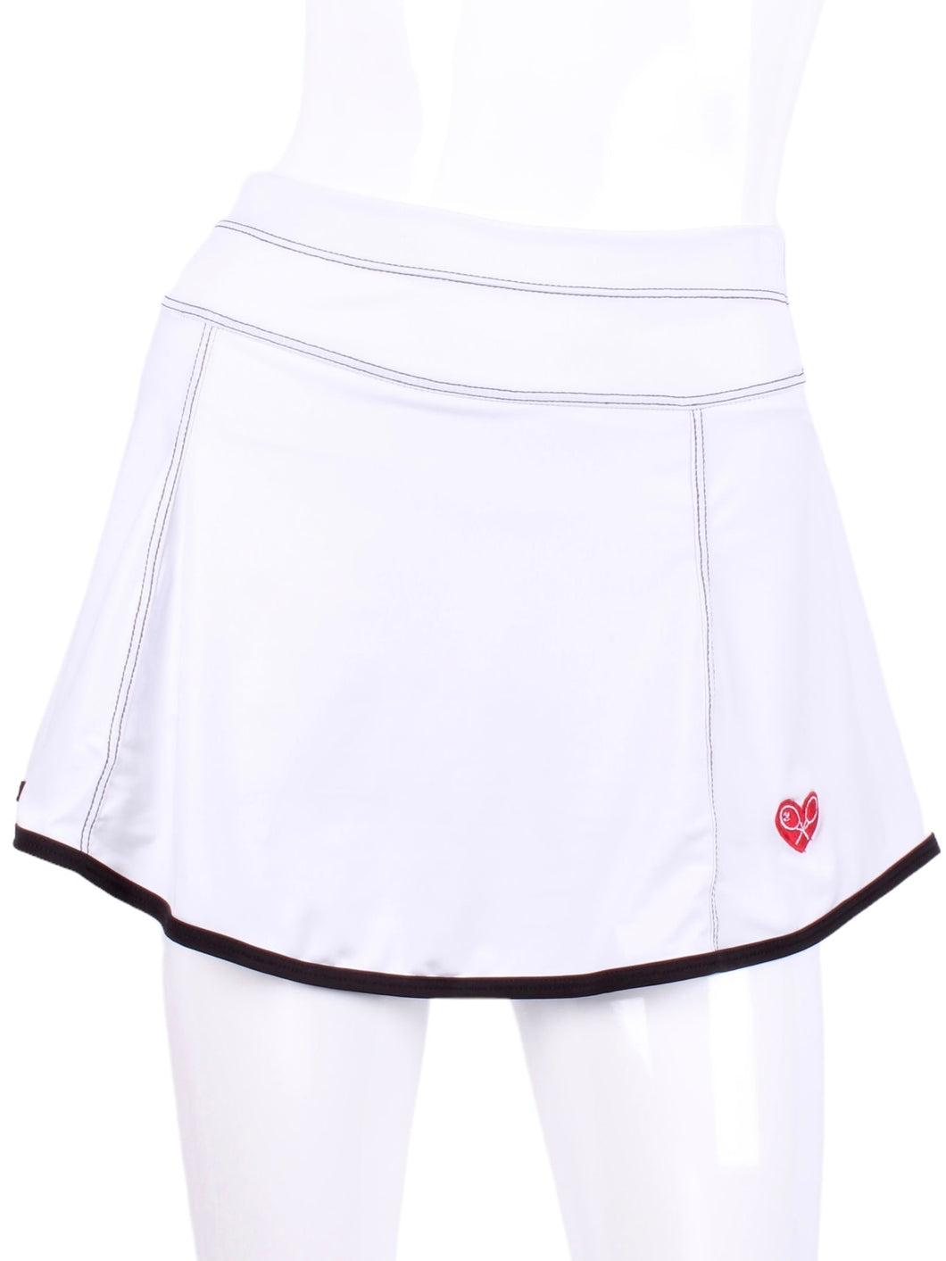  This is our limited edition Gladiator Skirt White.  This piece has a silky soft and quick-drying matching shorties, and binding to match.  We make these in very small quantities - by design.  Unique.  Luxurious.  Comfortable.  Cool.  Fun.