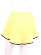 Load image into Gallery viewer, This is our limited edition Gladiator Skirt Yellow.  This piece has a silky soft and quick-drying matching shorties, and binding to match.  We make these in very small quantities - by design.  Unique.  Luxurious.  Comfortable.  Cool.  Fun.
