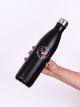 Load image into Gallery viewer, Black hot and cold drink container to keep your liquids cold or hot for 6+ hours!  This awesome bottle has the Heart + Rackets trademark logo of &quot;I ❤️  MY DOUBLES PARTNER!!!&quot; 
