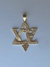 Load image into Gallery viewer, Love Star of David Pendant - Textured
