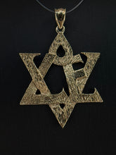 Load image into Gallery viewer, Love Star of David Pendant - Textured
