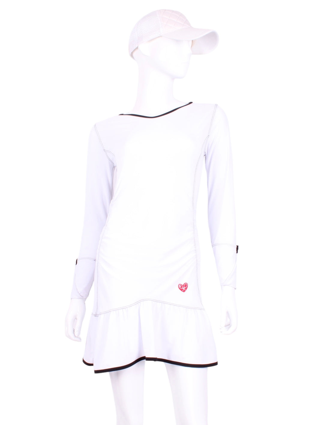 The Monroe Dress offers a little more coverage around the chest and the arms, but delicately shows your feminine curves. Our dress is fitted, and flares out at the skirt. It is perfect for tennis, running and golf, and of course, a trip to your after-court party with your friends. It was designed for confident women like you! 