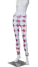 Load image into Gallery viewer, Limited High Waisted Leggings Raspberry Red Hearts And Net
