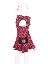 Load image into Gallery viewer, The Sandra Mee Dress offers a playful, fun, and very flirty look. Our dress is fitted, and flares out at the skirt with cute cut out &#39;&#39;O&#39;&#39; in the back. It is perfect for tennis, running and golf (with our Leg Lengthening Leggings), and of course, a trip to your after-court party with your friends. It was designed for confident women like you!
