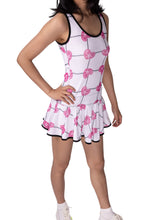 Load image into Gallery viewer, Limited Sandra Mee Court To Cocktails Tennis Dress Pink Hearts &amp; Net
