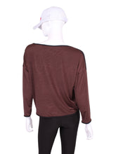 Load image into Gallery viewer, This is our limited edition Long Sleeve Baggy Top in beautiful brown.  This piece has a silky and soft fabric.   We make these in very small quantities - by design.  Unique.  Luxurious.  Comfortable.  Cool.  Fun.

