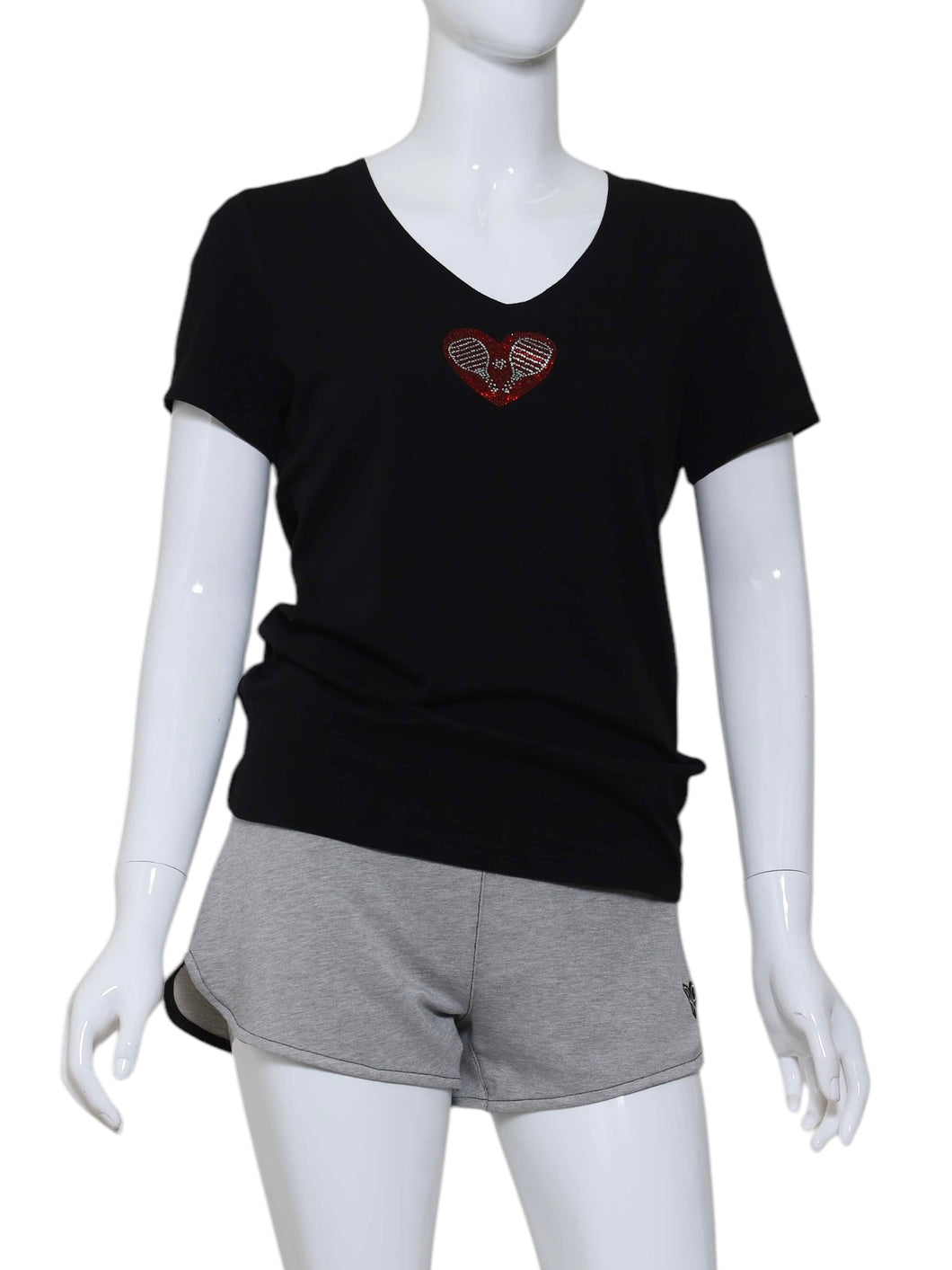 Love Bedazzled Heart T-Shirt Pickleball