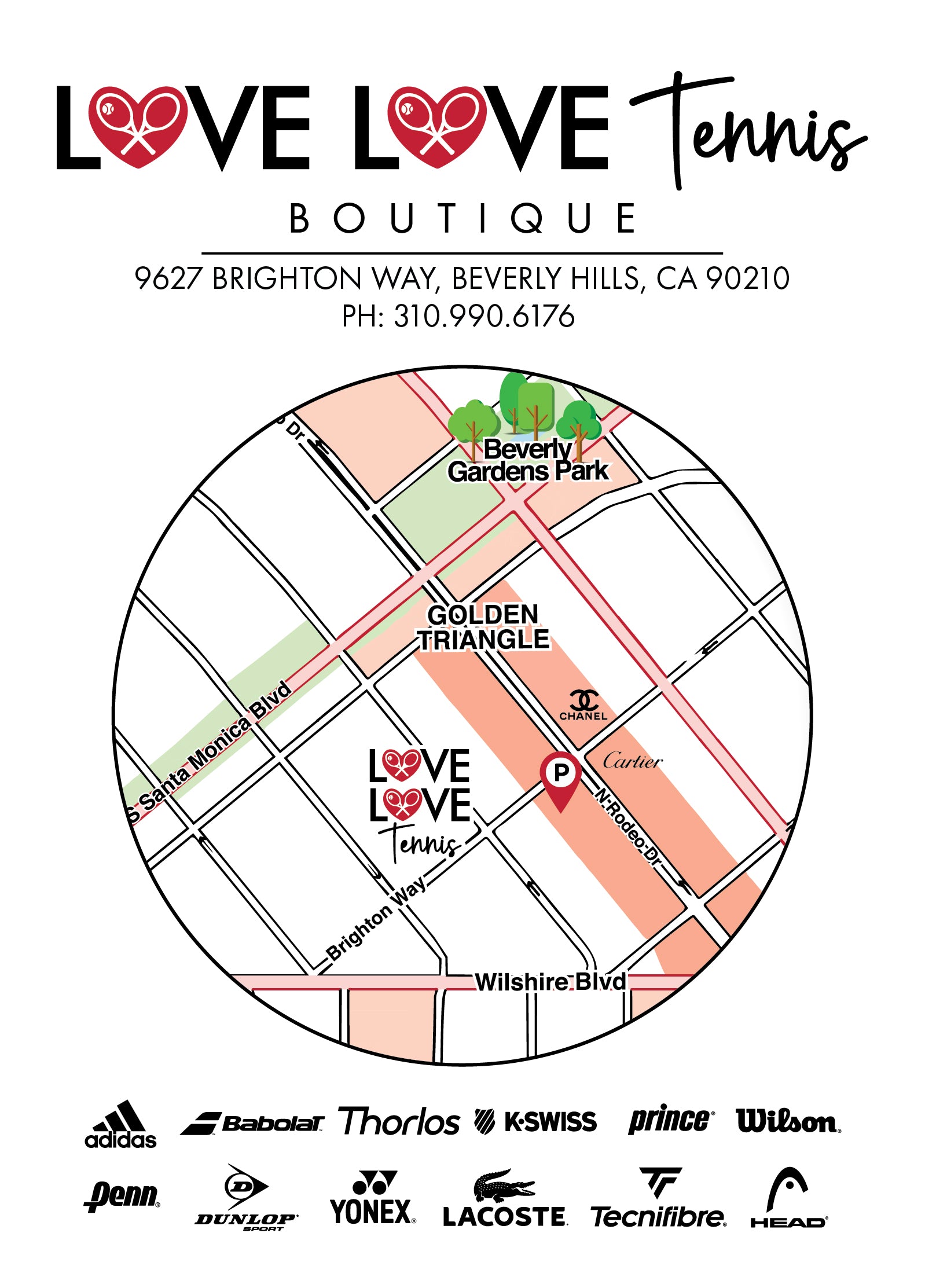 Luxury Tennis Boutique Beverly Hills CA 90210 Love Love Tennis