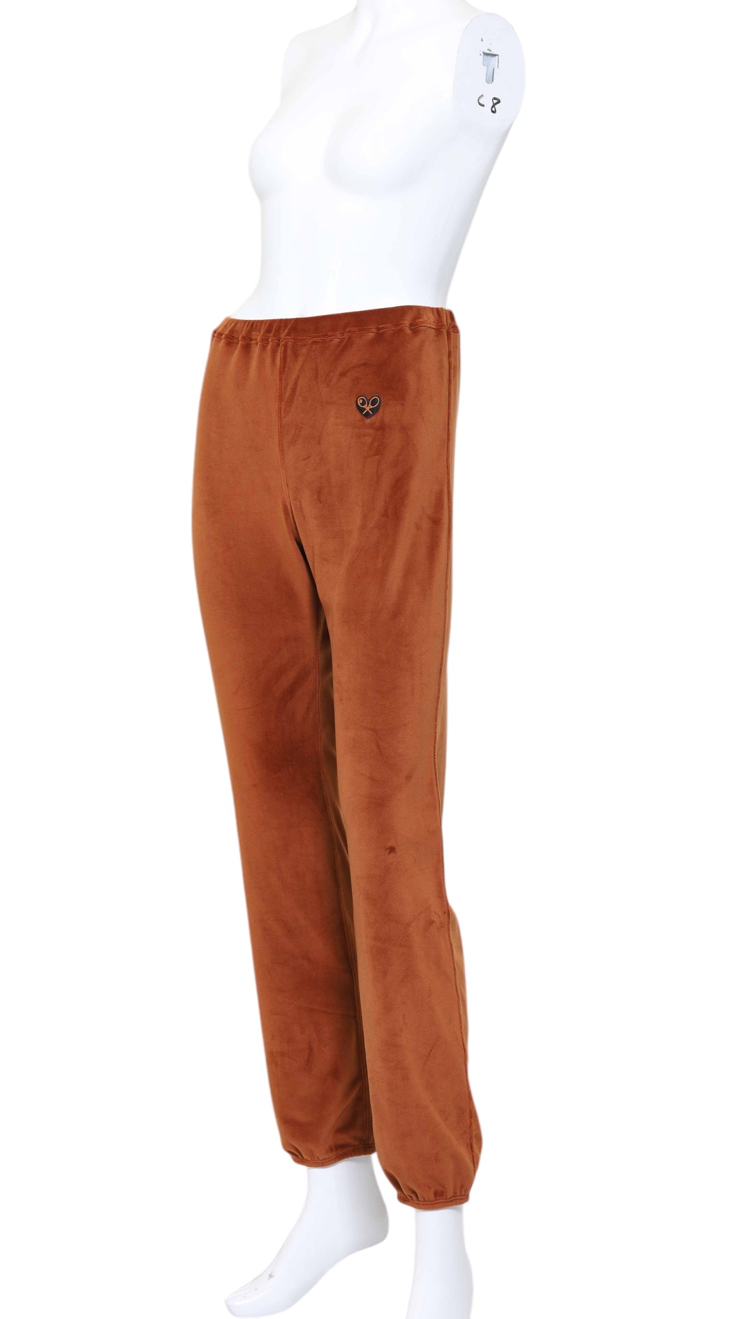 Mocha Velvet Baggy Warm Up Pants