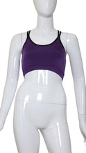 Load image into Gallery viewer, Purple + Black Trim LOVE U Bra
