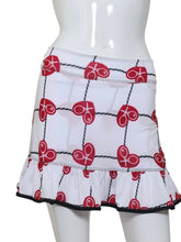 Load image into Gallery viewer, Ruffle Skirt Raspberry Red Hearts &amp; Net
