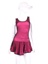 Load image into Gallery viewer, The Sandra Mee Dress offers a playful, fun, and very flirty look. Our dress is fitted, and flares out at the skirt with cute cut out &#39;&#39;O&#39;&#39; in the back. It is perfect for tennis, running and golf (with our Leg Lengthening Leggings), and of course, a trip to your after-court party with your friends. It was designed for confident women like you!
